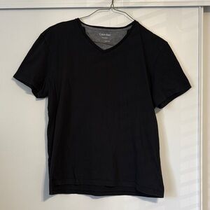 Calvin Klein Men's Black V-Neck Tee